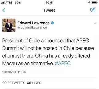 智利忽然放弃APEC，中美磋商但愿顺利按原规划推进