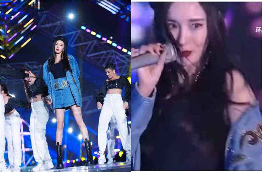 杨幂还例外唱RAP，她的娃娃音让人惊艳。（图／取材自嘉行杨幂事情室、新浪综艺微博）