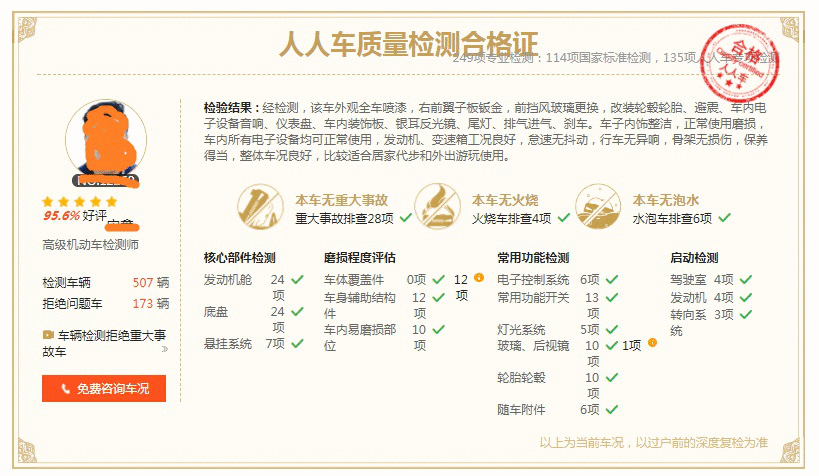亲身履历讲述你 二手车电商的检测靠谱吗？