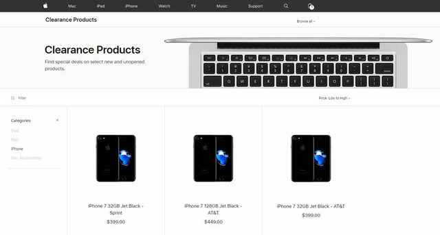 苹果发布清仓iPhone 7系列！或为明年公布新机做筹办