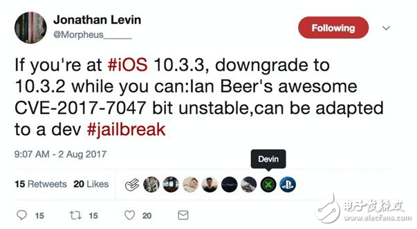 iOS10.3.2越狱成为大概 但你要在苹果封锁通道前降回iOS10.3.2