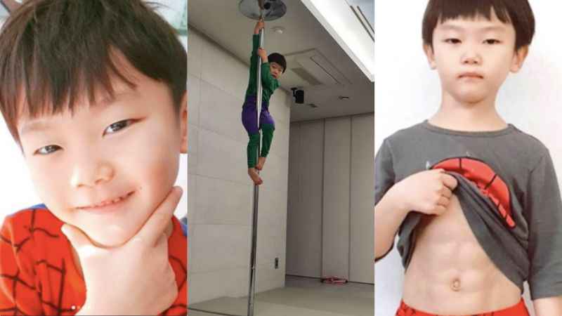「大发」时安这么小就有巧克力腹肌了？看完了成年人也自叹不如