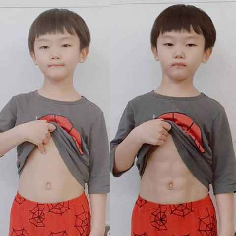 「大发」时安这么小就有巧克力腹肌了？看完了成年人也自叹不如