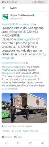 我和你齐战“疫”！意大利友城感激广东人民“雪中送炭”