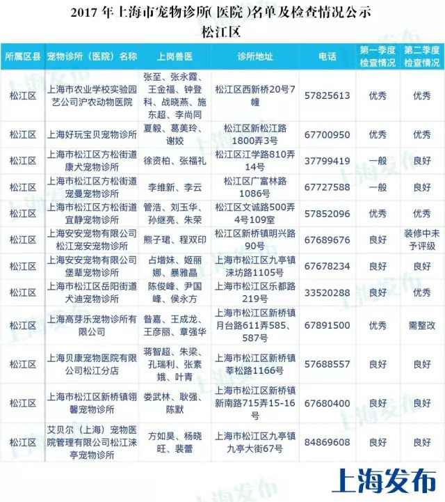 上海最全的宠物诊所（医院）名单发布 保藏起来