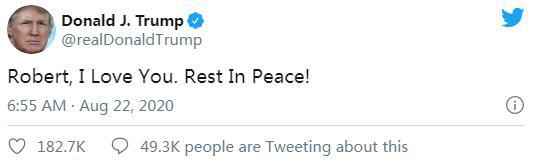 特朗普在白宫为弟弟进行葬礼：我爱你，安眠吧！