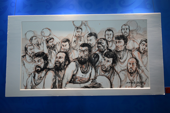 多图看展|篮球世界杯遇上岭南文化 艺术名家为大赛助力