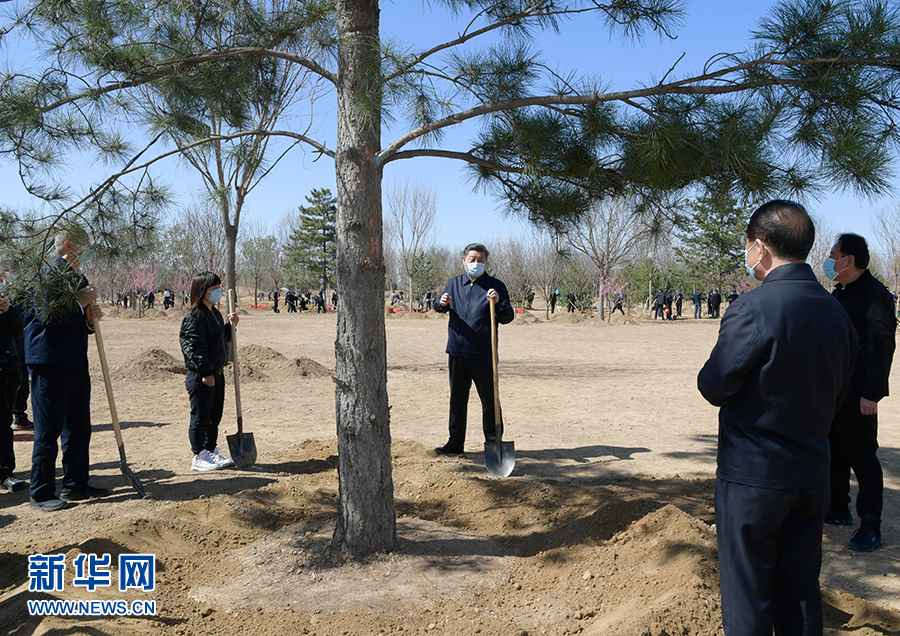 习近平在参与首都义务植树勾当时强调 巩固树立绿水青山就是金山银山理念 打造青山常在绿水长流气氛常新锦绣中国