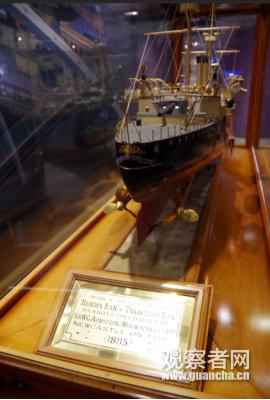 在英国拜谒北洋海军故勇墓 看到一张山东舰照片