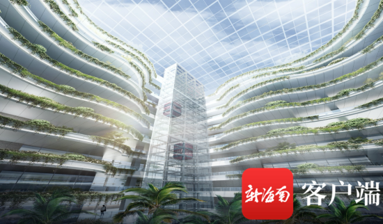 海口江东新区CAD首座地标将造现代版“空中花圃”