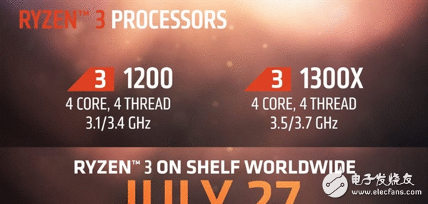 AMD Ryzen 3 1200/1300X价值曝光：低调宣布机能平酷睿i5