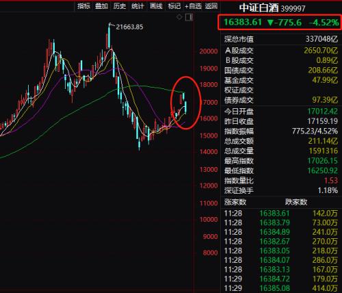 方才，500亿白马股又闪崩：持续跌停！茅台大跌、白酒新能源重挫，2000亿巨头却溘然暴涨30%…