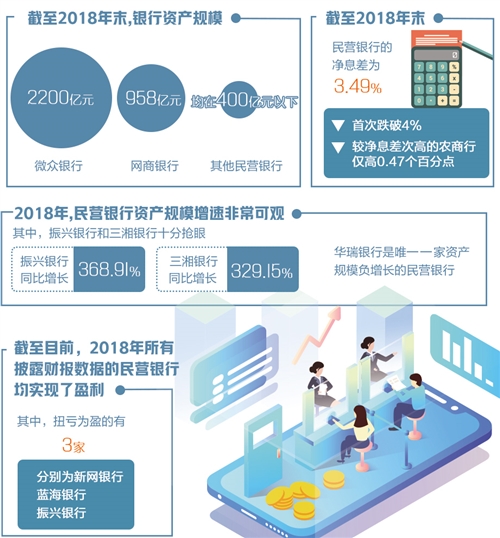 2018年民营银行资产范围分化加倍严重