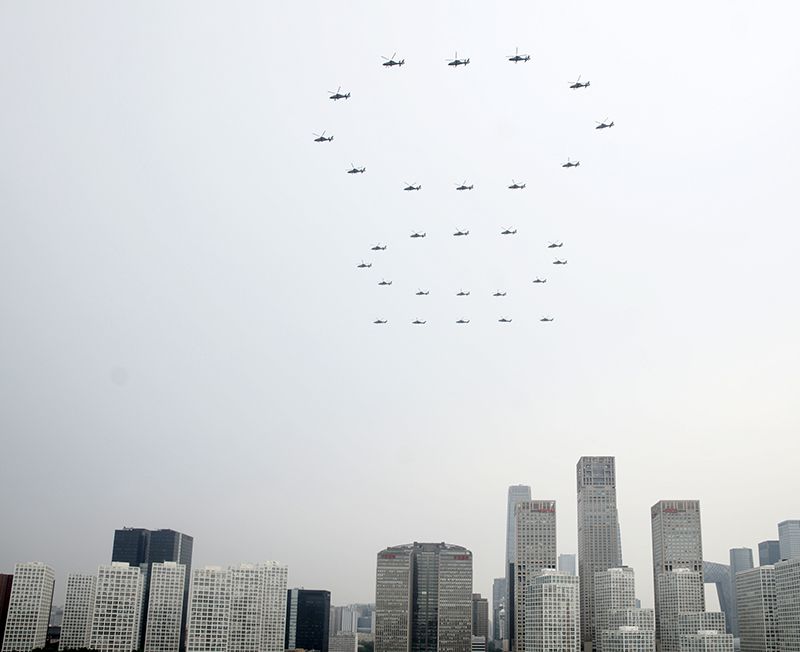 共庆百光阴诞 ｜首都会民寓目空中梯队航行演出