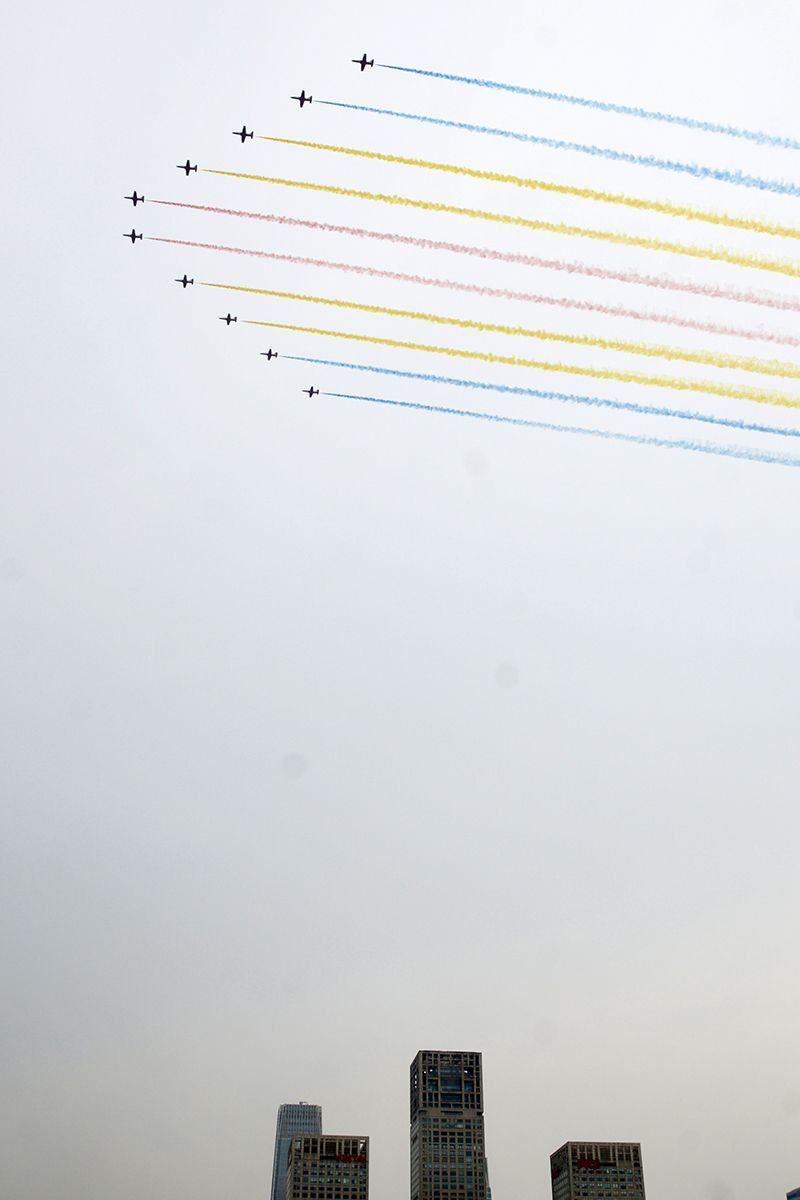 共庆百光阴诞 ｜首都会民寓目空中梯队航行演出