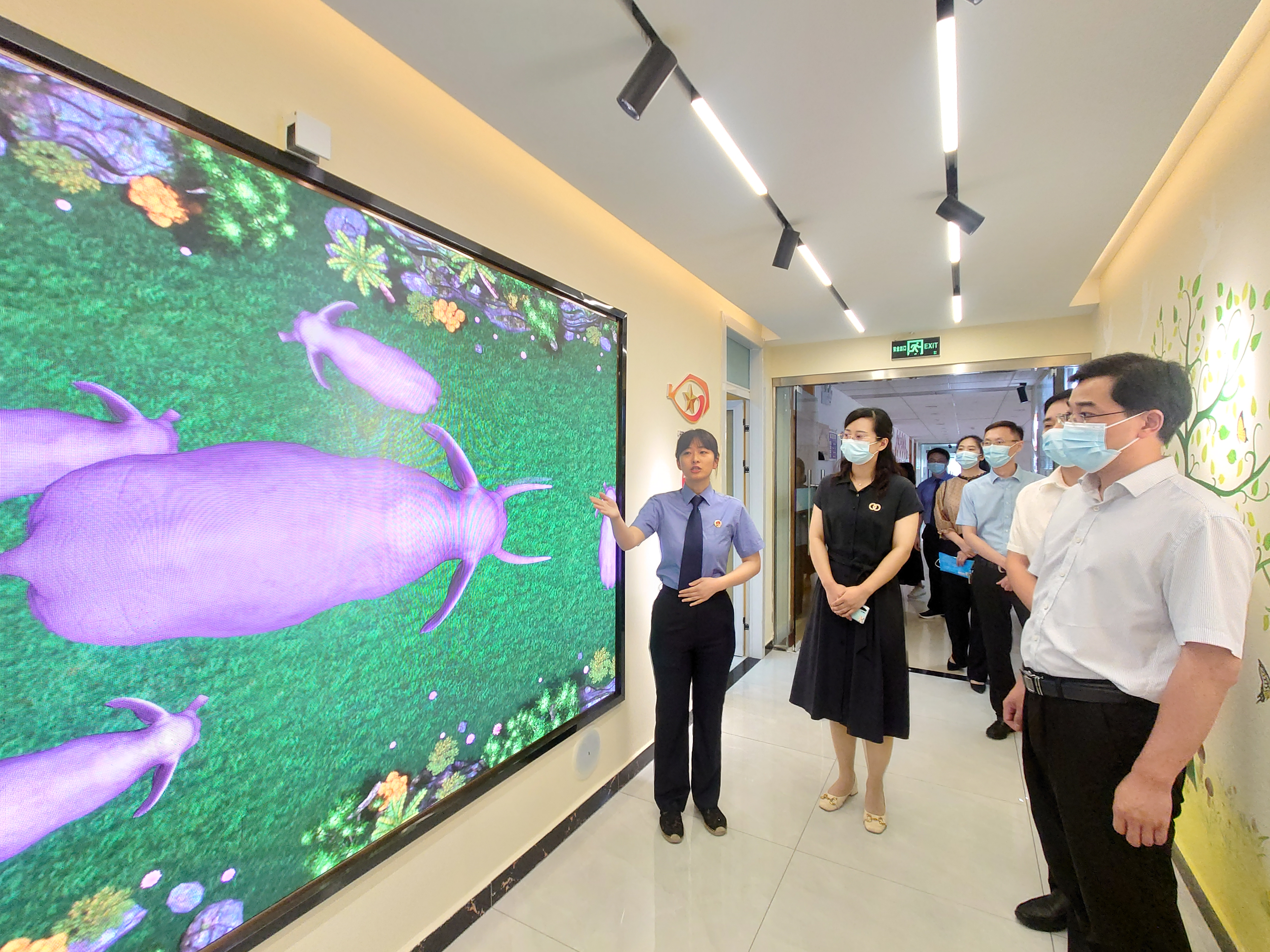 团宿州市委到埇桥区查看院为省青年文明号集团授牌