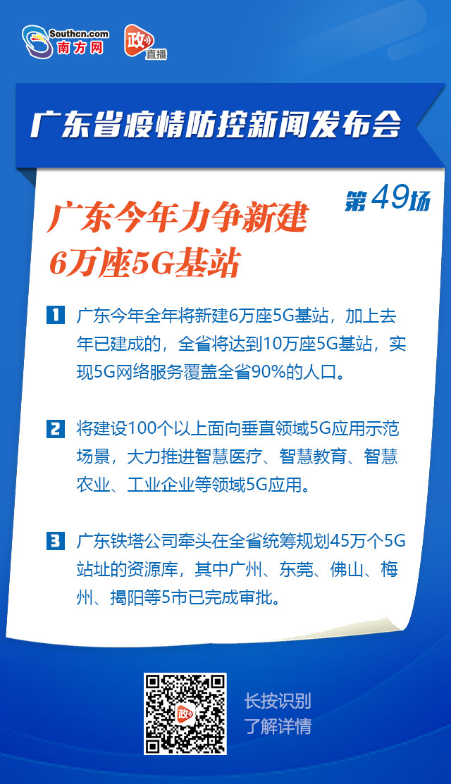 投资超500亿，力图新建6万座5G基站……广东这场新闻宣布会披露了这些重点内容