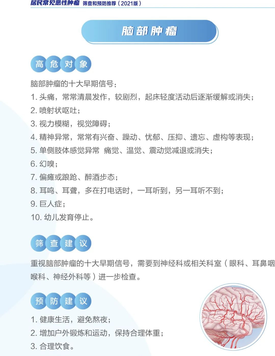 新版《住民常见恶性肿瘤筛查和防范推荐》宣布