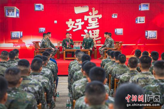 武警广西总队来宾支队邀先进典型与官兵共话使命担当