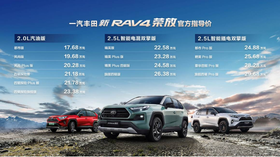 售17.68万起 一汽丰田新RAV4荣放野性十足