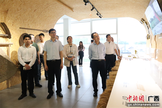 考察组一行到茂南城乡融合示范先行镇金塘镇考察油城墟综合开发项目建设情况。崔银雨 摄 欧树和率队到广东茂名市茂南区、电白区对接粤桂协作工作