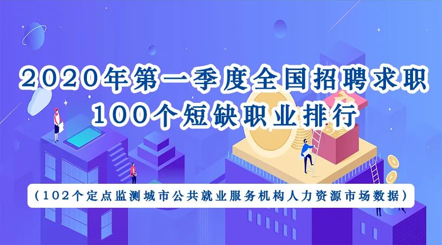2020第一季度全国招聘求职100个短缺职业排行发布