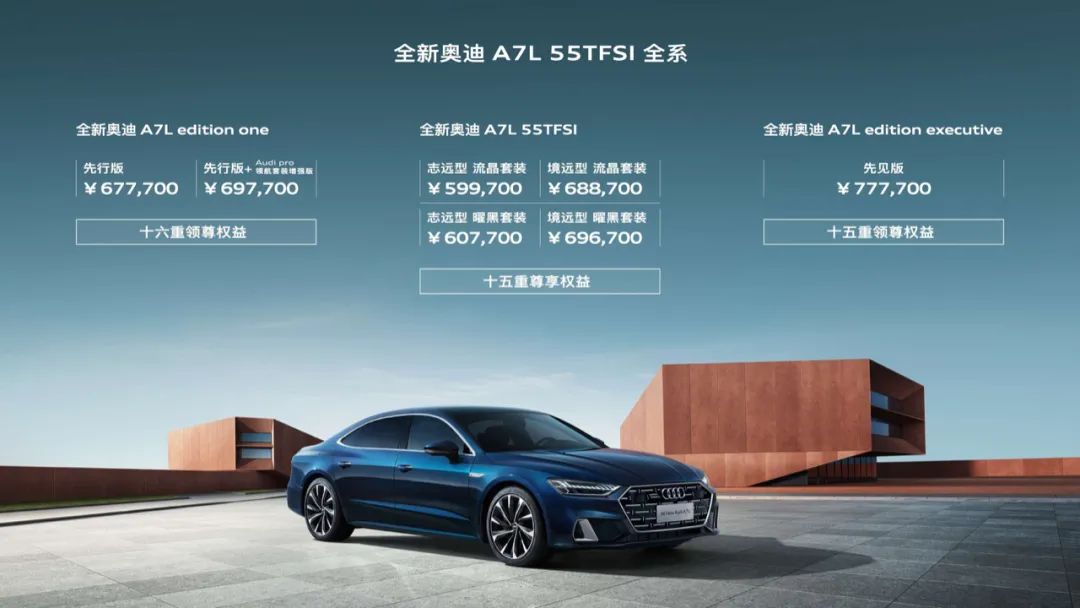 上汽奥迪全新A7L以59.97万起开启预售