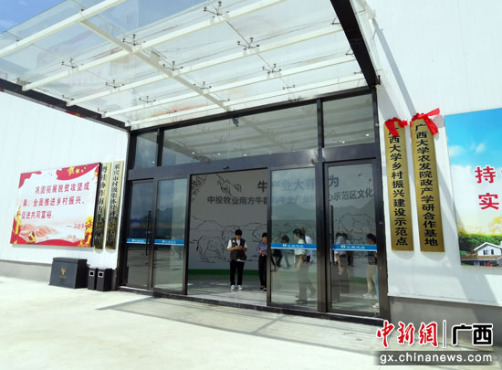 广西大学乡村振兴建设示范点与农牧研究院专家基地在南方牛都揭牌成立