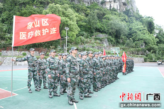 广西壮族自治区南溪山医院举行民兵点验大会