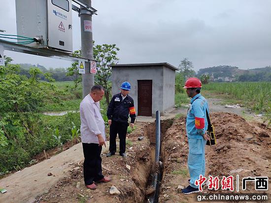 崇左宁明供电公司学史力行切实服务农村“旱改水”