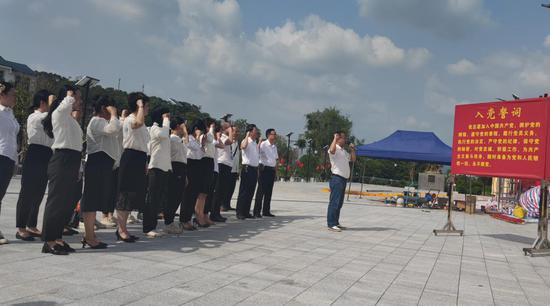 象州县经贸局联合企业党支部开展党史学习教育践学活动