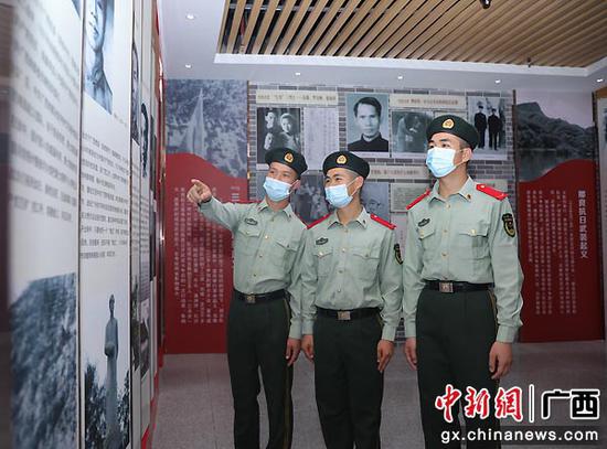 武警防城港支队参观红色纪念馆 开展党史学习教育