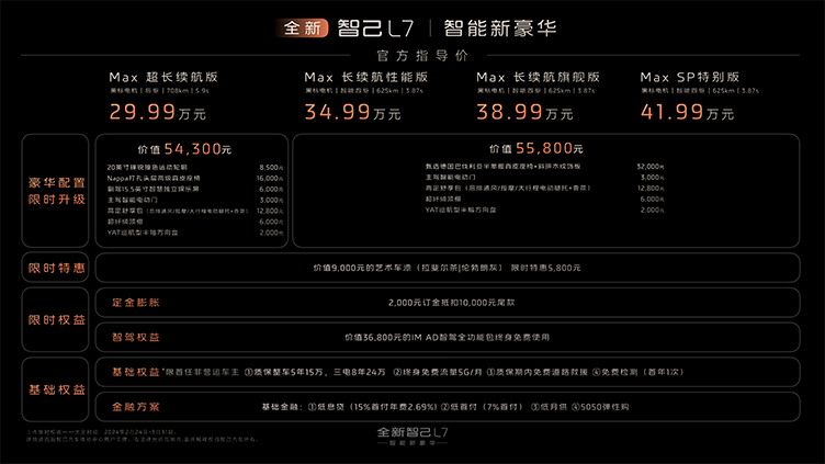 配置升级！全新智己L7焕新上市，29.99万元起售