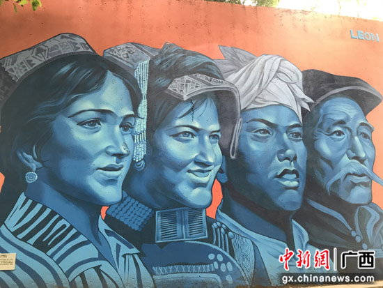 桂林七星区“后浪潮”涂鸦墙献礼中国共产党成立100周年