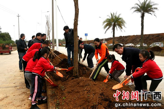 广西-东盟经开区：植绿树 添新绿