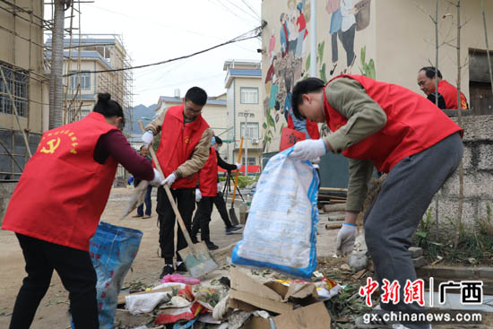荔浦市党员志愿者开展“三清三拆”活动助力乡村风貌提升