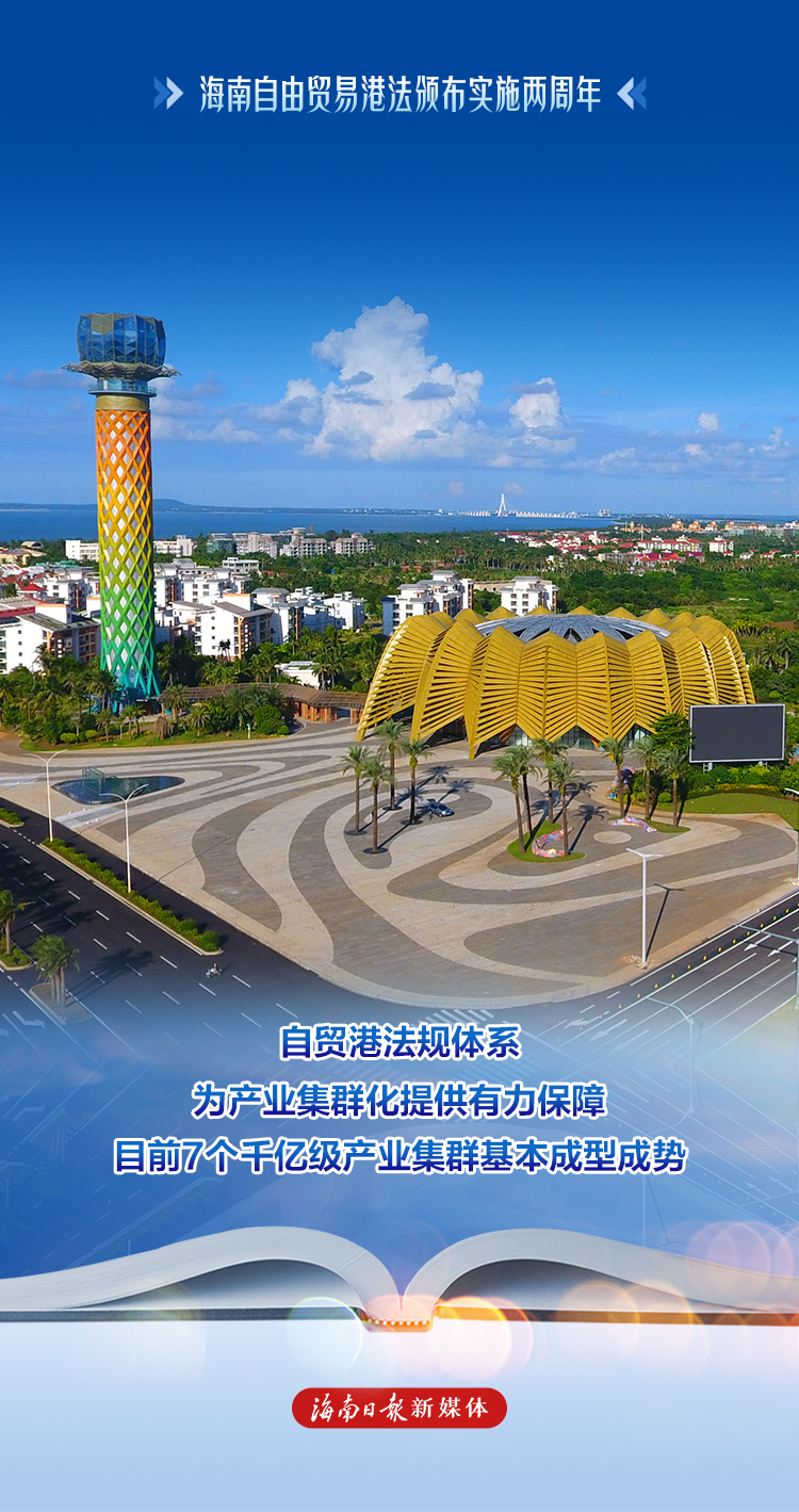 一组海报看海南自由贸易港法颁布实施两周年成效